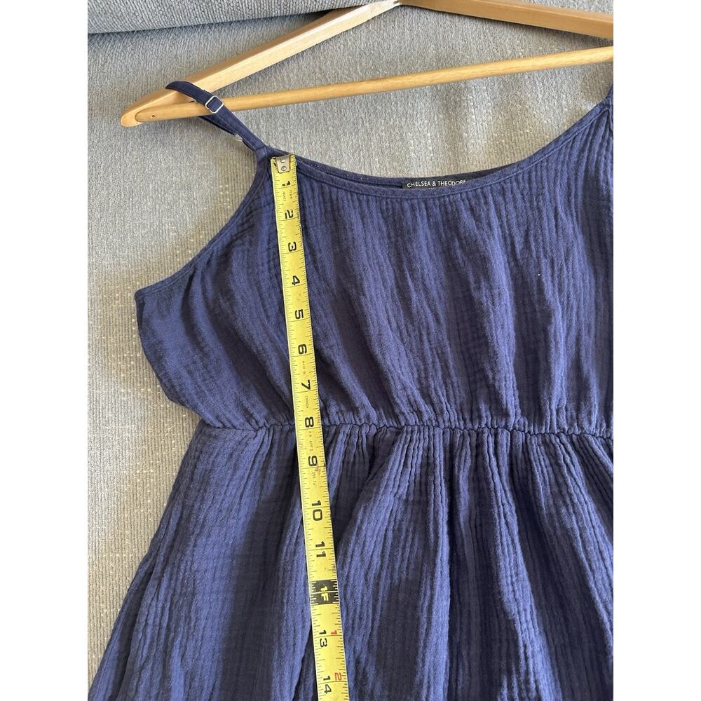 Chelsea Theodore Cottagecore Midi Dress M Blue Summer casual - Picture 7 of 7